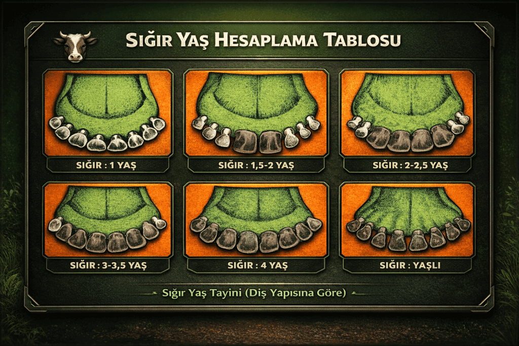 Sığırlarda Dişten Yaş Tayini 1 Disten Yas Tayini Gorseli